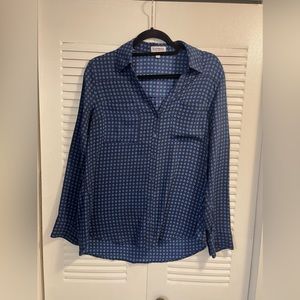 Express Portofino Long Sleeve Shirt - Blue Pattern (L)